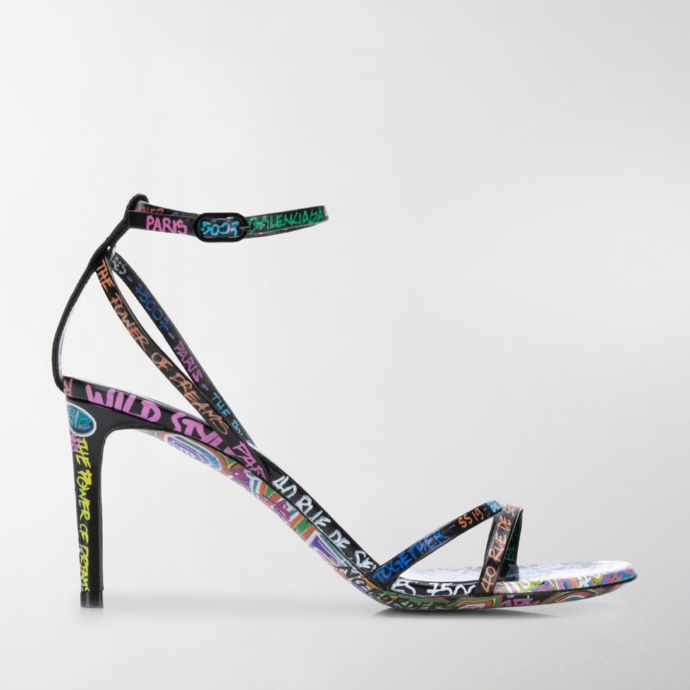 BALENCIAGA Graffiti Heels - NEW